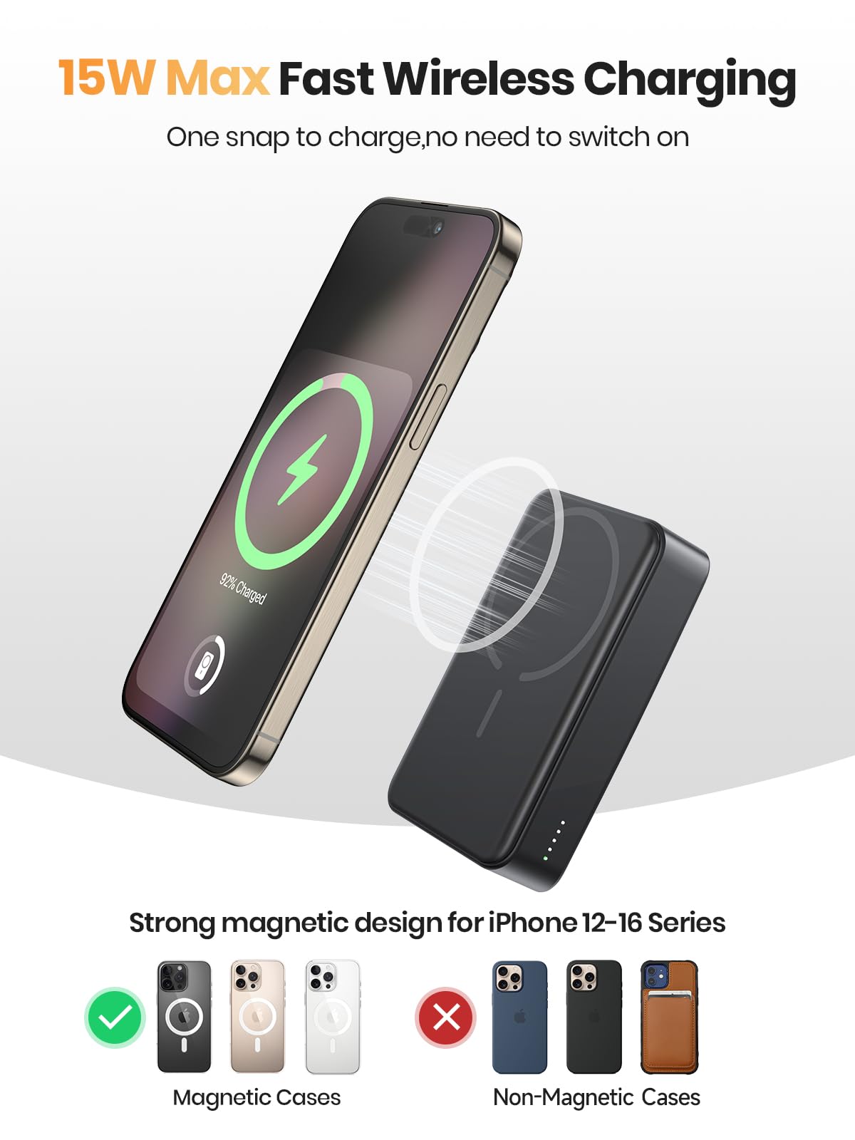 Amazon.com: Magnetic Power Bank 20000mAh Wireless Portable Charger